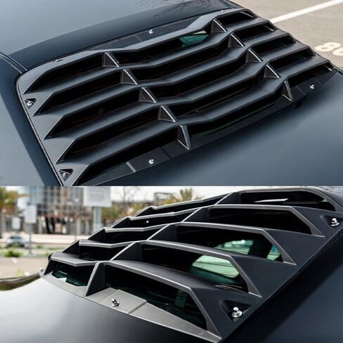 Ikon Motorsports ، Window Counver متوافق مع 2008-2023 Dodge Challenger ، Gloss Black Sun Shade Cover الخلفية الزجاج الأمامي ، 2009 2010 2011 2013 2014 2015 2015 2017 2018 2019 2020 in Kuwait
