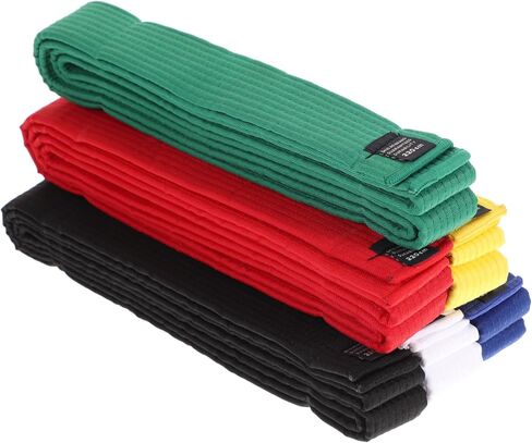 Popetpop 6pcs حزام الكاراتيه عرض الفنون القتالية الحزام الأبيض للبالغين والفتيات والفتيات in Saudi Arabia