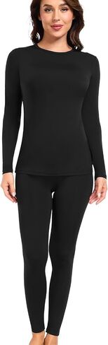 Wirarpa Women's Fleece المبطنة بالملابس الداخلية الحرارية وضعت طبقة قاعدة Johns الطويلة للنساء الشتاء أعلى القاع in Kuwait