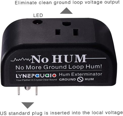 Huiop Plug-in AC Buzz Killer ، AC Ground Loop Love Eliminator Plug-in AC Buzz Killer Hum Eliminator Cannermeller in Kuwait