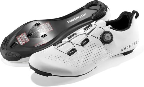 Rockbros Men Cycling Shoes CR5 مع T500 Carbon Fiber Sole ، متوافق مع Peloton & Look Delta/SPD ، وأحذية دراجة خفيفة الوزن قابلة للتنفس in Saudi Arabia
