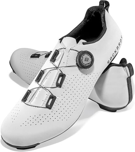 Rockbros Men Cycling Shoes CR5 مع T500 Carbon Fiber Sole ، متوافق مع Peloton & Look Delta/SPD ، وأحذية دراجة خفيفة الوزن قابلة للتنفس in Saudi Arabia