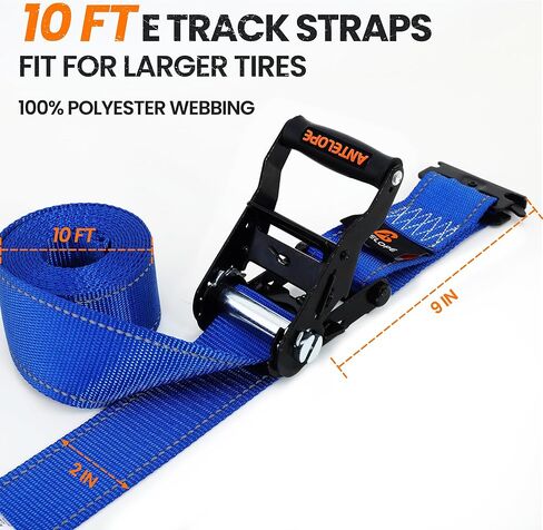 مجموعة أدوات ربط إيقاف العجلات ANTELOPE، طقم حزام ربط مقاس 2 × 6 بوصات، نظام ربط مقطورة عالي التحمل للعجلات مقاس 10 بوصة - 23 بوصة، مركبات ATV، UTVs، مقطورات، مصدات العجلات وتركيبات محكمة الربط، 4 عبوات (أزرق) in Kuwait