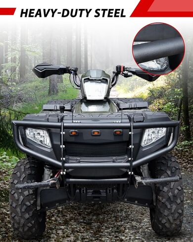 Front Bumper for Polaris Sportsman 450 500 600 700 800 2005-2010 Accessories, Heavy-Duty Combined Brush Guard Black Bumper Guard Protector with Light Bar Bracket in Saudi Arabia