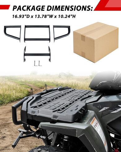 Front Bumper for Polaris Sportsman 450 500 600 700 800 2005-2010 Accessories, Heavy-Duty Combined Brush Guard Black Bumper Guard Protector with Light Bar Bracket in Saudi Arabia