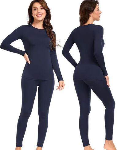 Wirarpa Women's Fleece المبطنة بالملابس الداخلية الحرارية وضعت طبقة قاعدة Johns الطويلة للنساء الشتاء أعلى القاع in Kuwait