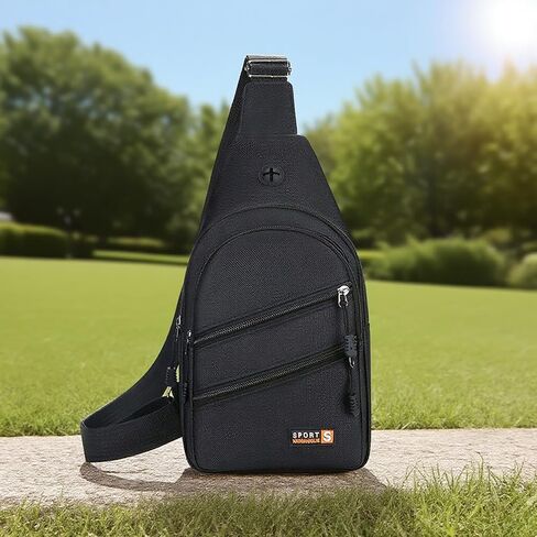 Portable Mens Sling Backpack Crossbody Sling Bag for Men for Traveling Hiking Outdoors in Saudi Arabia