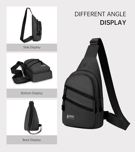 Portable Mens Sling Backpack Crossbody Sling Bag for Men for Traveling Hiking Outdoors in Saudi Arabia