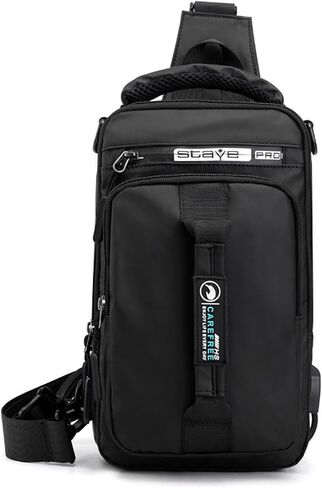 Business Casual Men's Shoulder Bag Solid Color Oxford Canvas Style Sling Bag Crossbody Backpack for Men for Hiking Travel in Saudi Arabia
