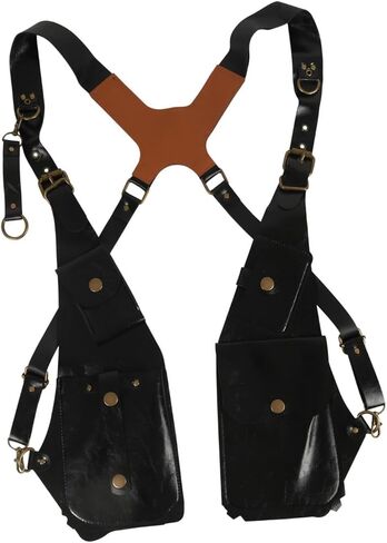 حقيبة أكياس الكتف الإبطية للرياضة في الهواء الطلق Steampunk Party Party Cosplay ، Black in Kuwait