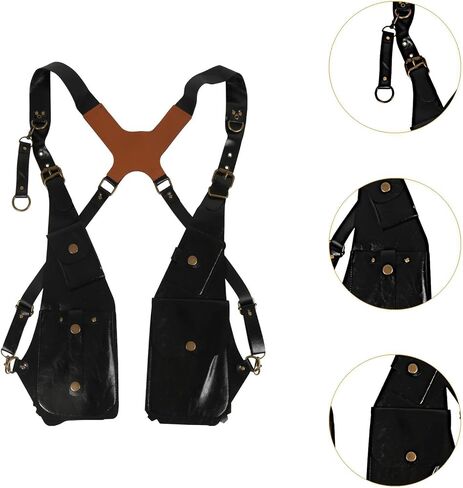 حقيبة أكياس الكتف الإبطية للرياضة في الهواء الطلق Steampunk Party Party Cosplay ، Black in Kuwait