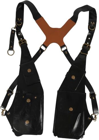 حقيبة أكياس الكتف الإبطية للرياضة في الهواء الطلق Steampunk Party Party Cosplay ، Black in Kuwait