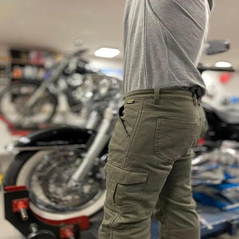 بنطلون شحن للرجال سان مارينو نوير بنيت مع Kevlar® Class AA مع Armors - CE معتمد - السراويل ركوب الدراجات النارية in Saudi Arabia