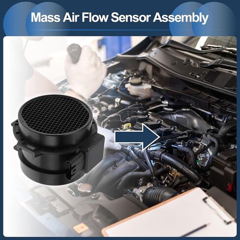 Mass Air Flow Sensor Assembly No.13627566983 MAF Air Flow Sensor for BMW 325Ci E46 2003-2006(Engine Code M56) Plastic Metal 1 Pc in Saudi Arabia