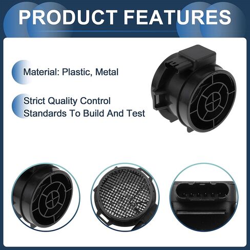 Mass Air Flow Sensor Assembly No.13627566983 MAF Air Flow Sensor for BMW 325Ci E46 2003-2006(Engine Code M56) Plastic Metal 1 Pc in Saudi Arabia