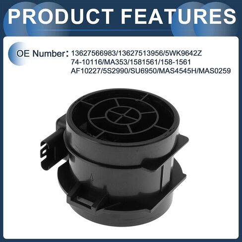 Mass Air Flow Sensor Assembly No.13627566983 MAF Air Flow Sensor for BMW 325Ci E46 2003-2006(Engine Code M56) Plastic Metal 1 Pc in Saudi Arabia