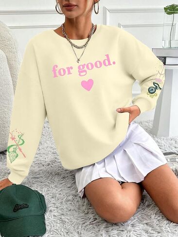 LUKYCILD Musical Sweatshirt for Women Witch Princess Graphic Sweatshirts Long Sleeve Musical Movie Fans Pullover Tops in Saudi Arabia