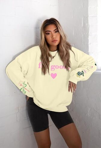 LUKYCILD Musical Sweatshirt for Women Witch Princess Graphic Sweatshirts Long Sleeve Musical Movie Fans Pullover Tops in Saudi Arabia