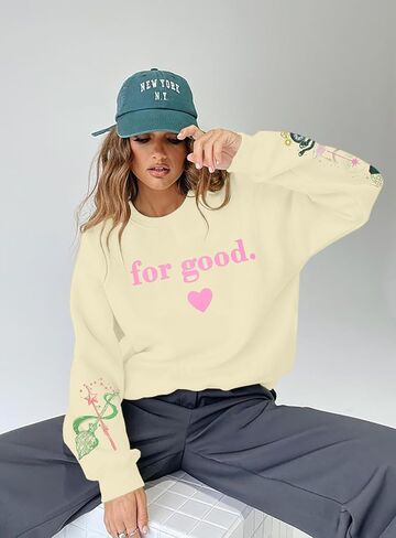 LUKYCILD Musical Sweatshirt for Women Witch Princess Graphic Sweatshirts Long Sleeve Musical Movie Fans Pullover Tops in Saudi Arabia
