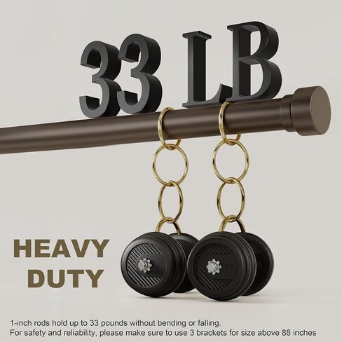 PORTRES Black Heavy Duty Curtain Rods for Windows 72 to 144 Inches Adjustable Length 1" Diameter Curtain Rod with Modern Decorative Finials for Outdoor Farmhouse Bedroom Kitchen Living Room in Saudi Arabia