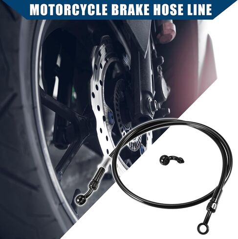 Brake Hose Motorcycle Hydraulic Brake Line Oil Hose Pipe Fitting with Banjo/Inner for ATV Motorcycle Motocross/Durable 100cm Length / 1 Set in Saudi Arabia