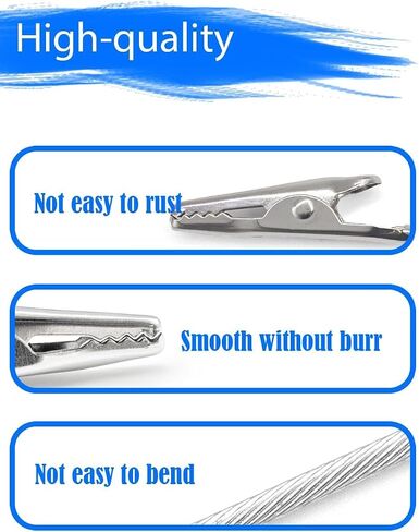 20 Pcs Metal Wire Alligator Clips, Long-Tailed Alligator Clamp Photo Clip Holder, Clip Photo Holders in Saudi Arabia