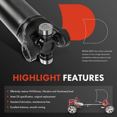 A-Premium 47.125" Rear Drive Shaft Prop Shaft Driveshaft Assembly Compatible with Chevrolet Camaro & Pontiac Firebird 1998 1999 2000 2001 2002, 5.7L, [RWD], Auto/Manual 6 Speed Trans, Replace#12559525 in Saudi Arabia
