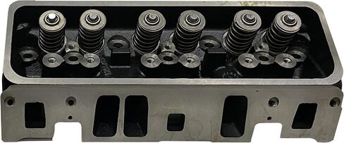 GM 4.3L V6 Cylinder Head | تصميم Vortec | الحديد الزهر العاري | يحل محل #12557113 | تم تجميعها مع الصمامات والينابيع in Kuwait