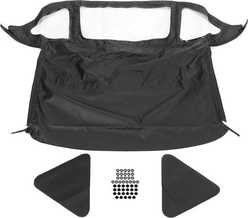 Convertible Soft Top Compatible with 1971-1981 Triumph Spitfire, Black Color with Clear Plastic Windows, Sailcloth Vinyl Soft Roof Replacement in Saudi Arabia