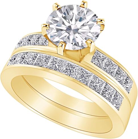 1-8 Carat (ctw) White Gold Round Cut LAB GROWN Diamond She Is A Ten Wedding Bridal Set (Color E-F Clarity VS1-VS2) in Saudi Arabia