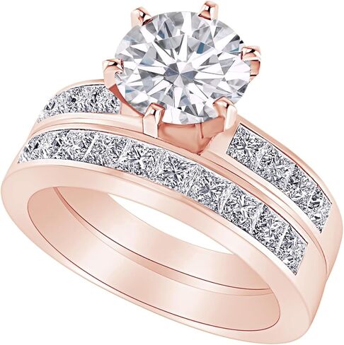 1-8 Carat (ctw) White Gold Round Cut LAB GROWN Diamond She Is A Ten Wedding Bridal Set (Color E-F Clarity VS1-VS2) in Saudi Arabia