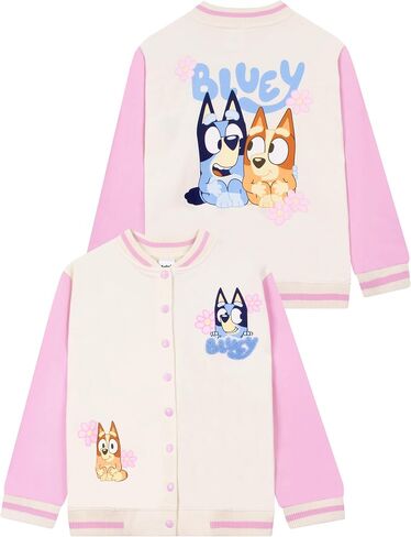 Bluey Jacket, Long Sleeve Girls Jacket, Kids Cotton Bomber Jackets, Girls Clothing in Saudi Arabia
