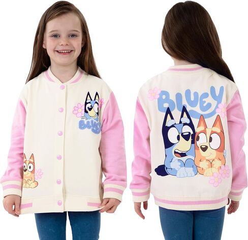 Bluey Jacket, Long Sleeve Girls Jacket, Kids Cotton Bomber Jackets, Girls Clothing in Saudi Arabia