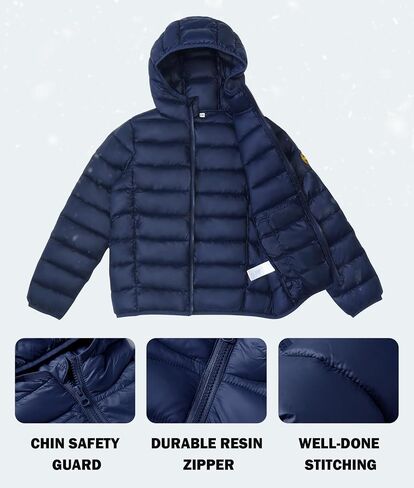 maoo garden Girls Boys Winter Puffer Jacket Big Kids Faux-Down Lightweight Packable Water-Resistant Coat in Saudi Arabia