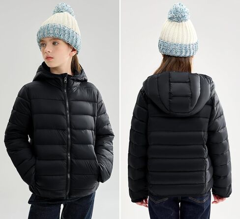 maoo garden Girls Boys Winter Puffer Jacket Big Kids Faux-Down Lightweight Packable Water-Resistant Coat in Saudi Arabia