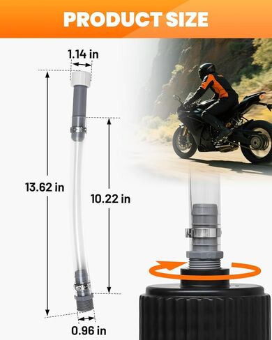 2 PCS سباق خرطوم إبريق الوقود ، Jegs Jugs & Scribner خزانات الوقود - متوافقة مع 3/5/5.5 جالون حاويات - مثالية للرياضات والسيارة - سباق الطريق in Saudi Arabia