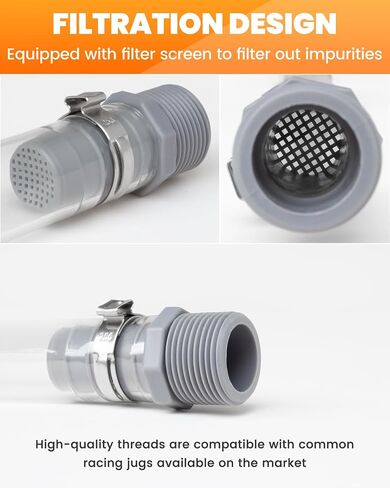2 PCS سباق خرطوم إبريق الوقود ، Jegs Jugs & Scribner خزانات الوقود - متوافقة مع 3/5/5.5 جالون حاويات - مثالية للرياضات والسيارة - سباق الطريق in Kuwait