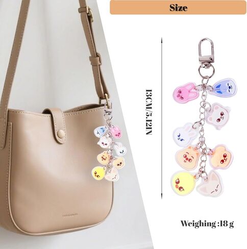 SKZZ Cartoon Keychain Cute Acrylic Keyring Personalized Keychains Animal Pendant Sk-z Backpack Pendant Keyring for Stray Fans Gifts in Saudi Arabia