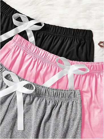 Milumia Women's Plus Size Shorts 3 Pack Cank Hem Lounge PJ Shorts in Saudi Arabia