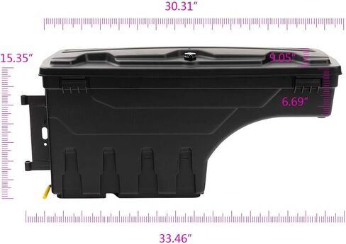 G-PLUS TRUCK BED BED BOX TOOL BOX متوافق مع 2007-2020 TOYOTA TUNDRA BLACK REAT TOOL in Kuwait