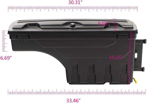 G-PLUS TRUCK BED BED BOX TOOL BOX متوافق مع 2007-2020 TOYOTA TUNDRA BLACK REAT TOOL in Kuwait