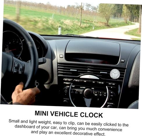 Mobestech Car Dashboard Mini Clock Adhesive Auto Light Vehicle Clock for Cars SUV with Stable Installation and Decorative Luminous Design Easy to Use Gift in Saudi Arabia