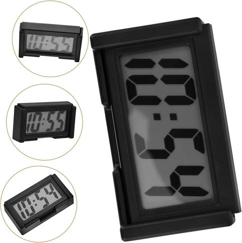 Ciieeo Mini Dashboard Clock with Precise Display Compact Portable Design for Car Desk and Bedside Use Multifunctional Vehicle Clock with Clear LCD Screen in Saudi Arabia