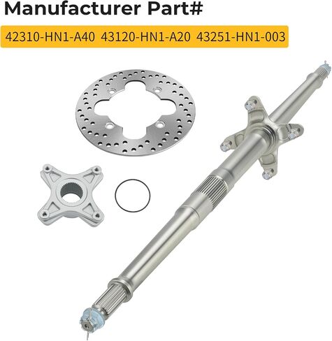 M MAT Rear Axle Shaft & Rear Brake Rotor Disc W/Flange Hub for Honda TRX400X 2009 & 2012-2014 Sportrax 400 TRX400EX 1999-2008 42310-HN1-A40 43120-HN1-A20 43251-HN1-003 in Saudi Arabia