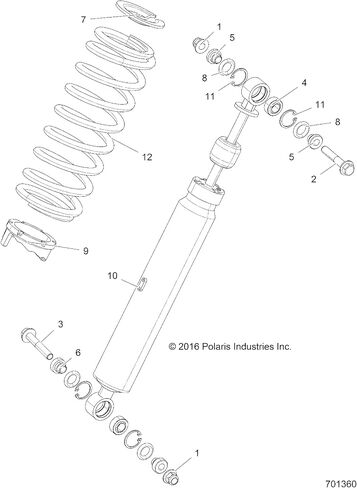 Polaris RZR Shock ، الخلفية ، الجزء الأصلي OEM الجزء 7044646 ، كتي 1 in Saudi Arabia