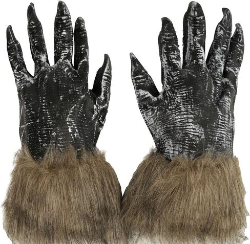 Halloween Werewolf Gloves, Hairy Furry Claws Costume Accessory, Scary Wolf Hand Gloves for Adults Unisex, Cosplay Party in Saudi Arabia