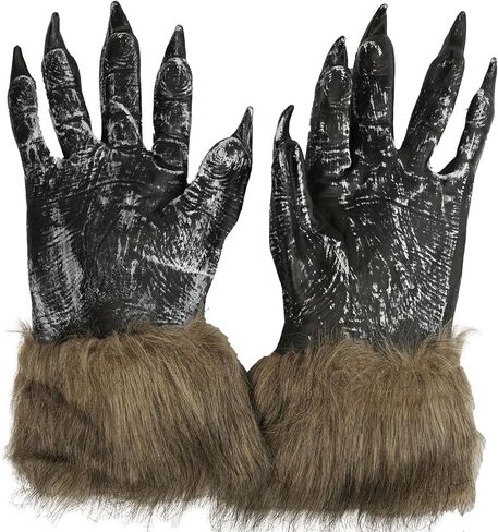 Halloween Werewolf Gloves, Hairy Furry Claws Costume Accessory, Scary Wolf Hand Gloves for Adults Unisex, Cosplay Party in Saudi Arabia