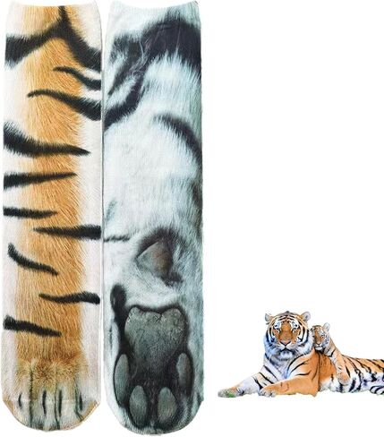 Novelty 3D Animal Paw Socks Cat Socks Stocking Stuffers for Adult Teens Crazy Socks Gag Gifts White Elephant Gifts in Kuwait