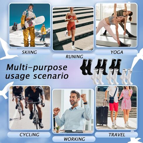 6 Pairs Christian Cross Socks Inspirational Religious Crew Socks with Bible Verse for Men Women Catholic Saint God in Saudi Arabia