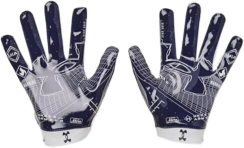 Under Armour 1376475-1-MD Men's UA Blur Football Gloves Black MD in Kuwait